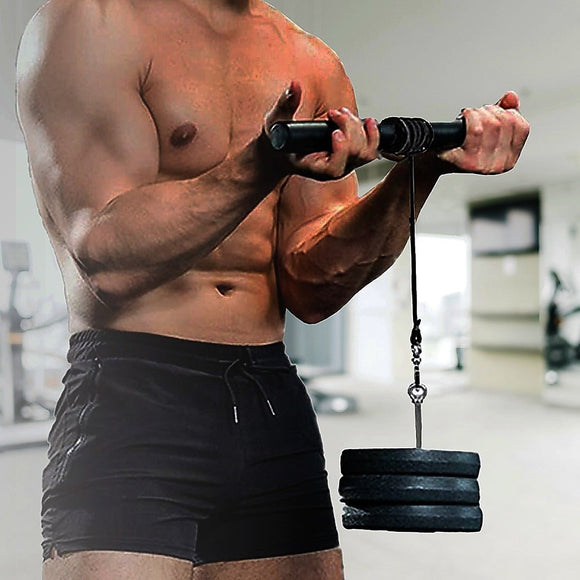 Forearm Wrist Grip Strength Roller Exercise Bar Home Gym Training - RnR Galore