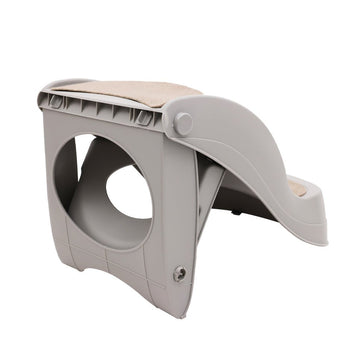 Furtastic Foldable Pet Stairs In Grey - 38cm Dog Ladder Cat Ramp - RnR Galore
