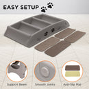 Furtastic Foldable Pet Stairs in Grey - 50cm Dog Ladder Cat Ramp with Non - Slip Mat for Indoor and Outdoor Use - RnR Galore