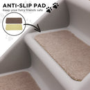 Furtastic Foldable Pet Stairs in Grey - 50cm Dog Ladder Cat Ramp with Non - Slip Mat for Indoor and Outdoor Use - RnR Galore