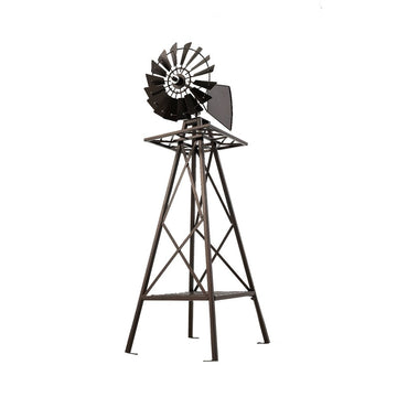 Garden Windmill 120cm Metal Ornaments Outdoor Decor Ornamental Wind Mill - RnR Galore