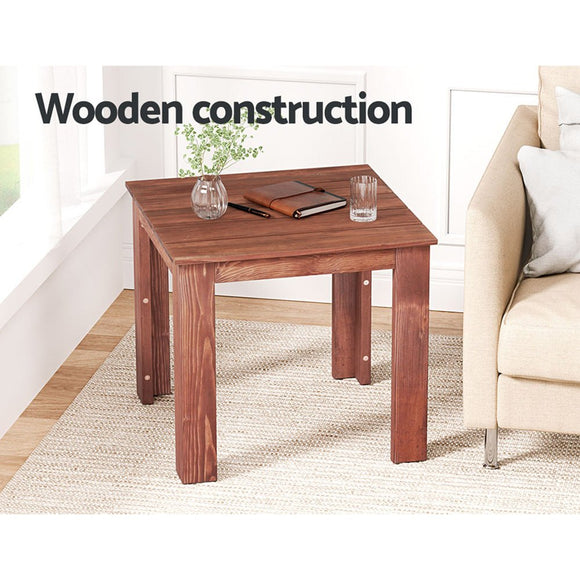 Gardeon Coffee Side Table Wooden Desk Outdoor Furniture Camping Garden Brown - RnR Galore