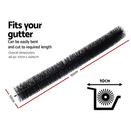 Gardeon Gutter Guard Brush 44M 92X10cm 48PCS - RnR Galore