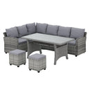 Gardeon Outdoor Dining Set Wicker Table Chairs Setting 8 Seater - RnR Galore