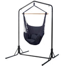 Gardeon Outdoor Hammock Chair with Stand Swing Hanging Hammock with Pillow Grey - RnR Galore