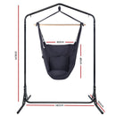 Gardeon Outdoor Hammock Chair with Stand Swing Hanging Hammock with Pillow Grey - RnR Galore