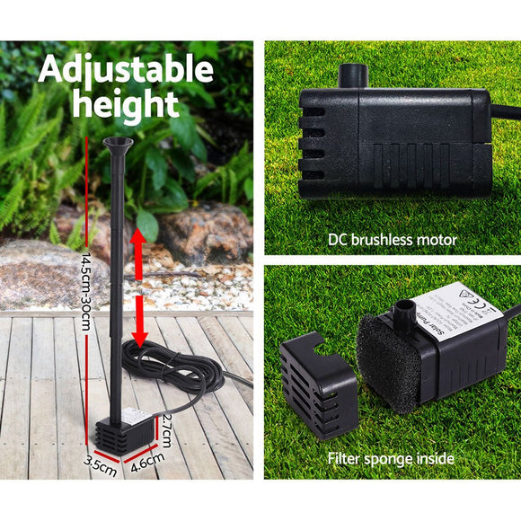 Gardeon Solar Pond Pump Submersible Water Fountain Kit 2.6FT - RnR Galore