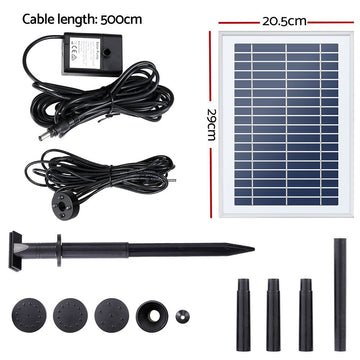 Gardeon Solar Pond Pump Submersible Water Fountain with Battery LED Lights 4.4FT - RnR Galore