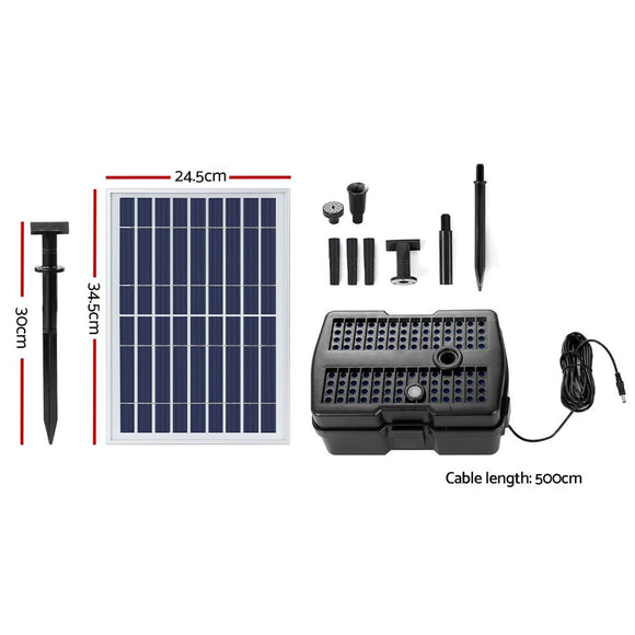 Gardeon Solar Pond Pump Water Fountain Filter Box Submersible Outdoor Pool 6.6FT - RnR Galore