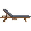 Gardeon Sun Lounge Wooden Lounger Outdoor Furniture Day Bed Wheels Patio Grey - RnR Galore