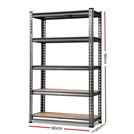 Giantz 1.8M Garage Shelving Warehouse Rack Pallet Racking Storage Shelf Charcoal - RnR Galore