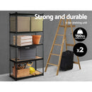 Giantz 2x1.5M Garage Shelving Warehouse Rack Pallet Racking Storage Shelve Black - RnR Galore