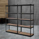 Giantz 2x1.5M Garage Shelving Warehouse Rack Pallet Racking Storage Shelve Black - RnR Galore
