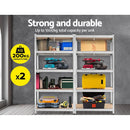 Giantz 2x1.8M Garage Shelving Warehouse Rack Pallet Racking Storage Shelf Silver - RnR Galore