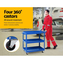 Giantz 3 - Tier Tool Cart Trolley Workshop Garage Storage Organizer Blue - RnR Galore