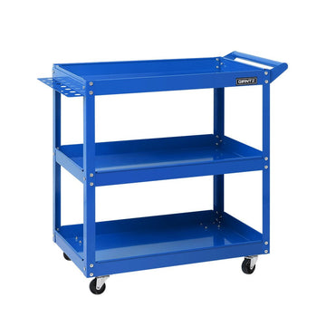 Giantz 3 - Tier Tool Cart Trolley Workshop Garage Storage Organizer Blue - RnR Galore