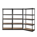 Giantz 3x1.8M Garage Shelving Warehouse Rack Pallet Racking Storage Shelve Black - RnR Galore