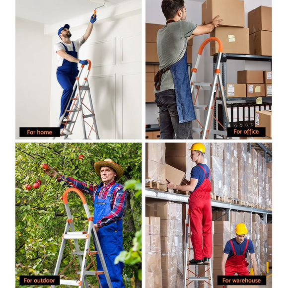Giantz 5 Step Ladder Multi - Purpose Folding Aluminium Light Weight Non Slip Platform - RnR Galore