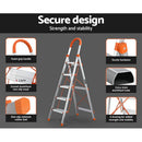 Giantz 5 Step Ladder Multi - Purpose Folding Aluminium Light Weight Non Slip Platform - RnR Galore