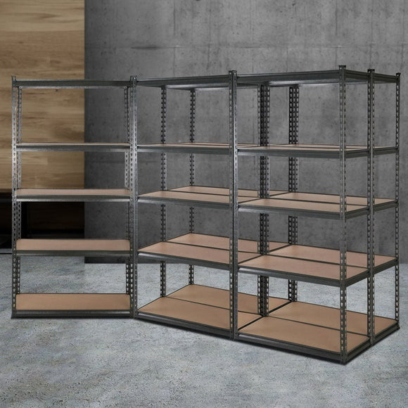 Giantz 5x1.8M Garage Shelving Warehouse Rack Pallet Racking Storage Charcoal - RnR Galore