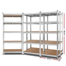 Giantz 5x1.8M Garage Shelving Warehouse Rack Pallet Racking Storage Shelf Silver - RnR Galore