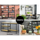 Giantz 5x1.8M Garage Shelving Warehouse Rack Pallet Racking Storage Shelve Black - RnR Galore