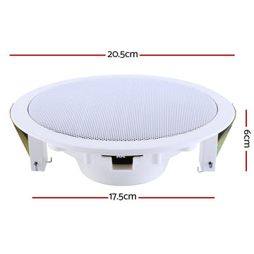 Giantz 6 Inch Ceiling Speakers In Wall Speaker Home Audio Stereos Tweeter 6pcs - RnR Galore