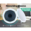 Giantz 6 Inch Ceiling Speakers In Wall Speaker Home Audio Stereos Tweeter 8pcs - RnR Galore