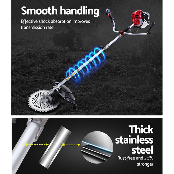 Giantz 62CC Pole Circular Saw Petrol Brush Cutter Whipper Snipper 7 - in - 1 - RnR Galore