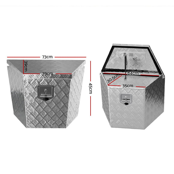 Giantz Aluminium Ute Tool Box Storage Lock Box Ute Trailer Vehicle Truck - RnR Galore