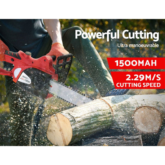 Giantz Chainsaw 10" 20V Cordless Saw Electric Battery Rechargeable,Giantz Chainsaw Electric Cordless 20V 10" Saw Wood Cutter Pruner Li - lon Battery - RnR Galore