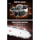 Giantz Chainsaw Petrol 45CC 16" Bar Commercial E - Start Pruning Chain Saw,Giantz Chainsaw Petrol 45CC 16" Bar Commercial E - Start Pruning Chain Saw 3.5HP - RnR Galore