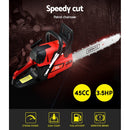Giantz Chainsaw Petrol 45CC 16" Bar Commercial E - Start Pruning Chain Saw,Giantz Chainsaw Petrol 45CC 16" Bar Commercial E - Start Pruning Chain Saw 3.5HP - RnR Galore