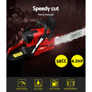 Giantz Chainsaw Petrol 58CC 22" Bar Commercial E - Start Pruning Chain Saw,Giantz Chainsaw Petrol 58CC 22" Bar Commercial E - Start Pruning Chain Saw 4.2HP - RnR Galore
