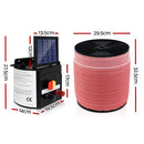 Giantz Fence Energiser 3KM Solar Powered Electric 2000M Poly Tape - RnR Galore
