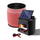Giantz Fence Energiser 5KM Solar Powered Electric 2000M Poly Tape - RnR Galore