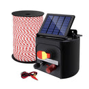 Giantz Fence Energiser 5KM Solar Powered Electric 500M Poly Rope - RnR Galore