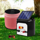 Giantz Fence Energiser 8KM Solar Powered Electric 2000M Poly Tape - RnR Galore