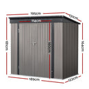 Giantz Garden Shed 1.95x1.31M Sheds Outdoor Storage Steel Workshop House Tool Double Door - RnR Galore