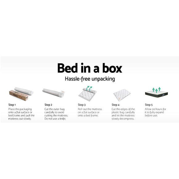 Giselle Bedding 25cm Mattress Green Tea Foam Queen - RnR Galore