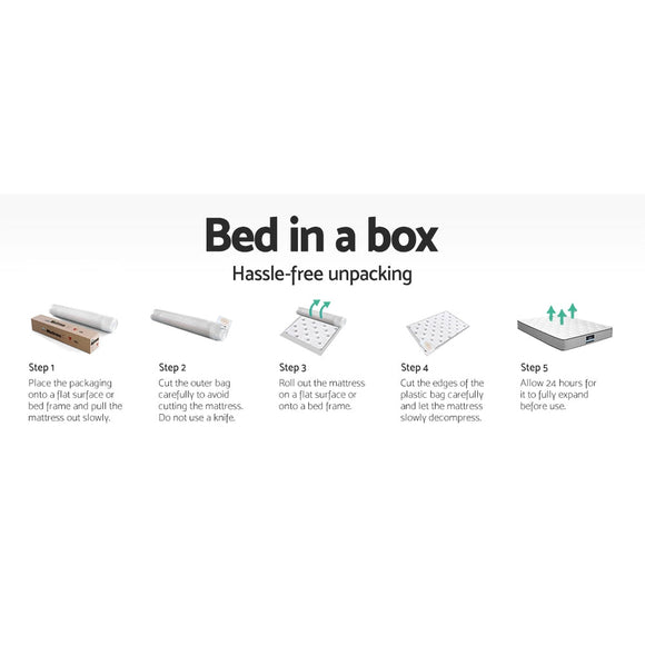 Giselle Bedding 27cm Mattress Double - sided Flippable Layer Single - RnR Galore
