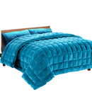 Giselle Bedding Faux Mink Quilt Blue Queen - RnR Galore