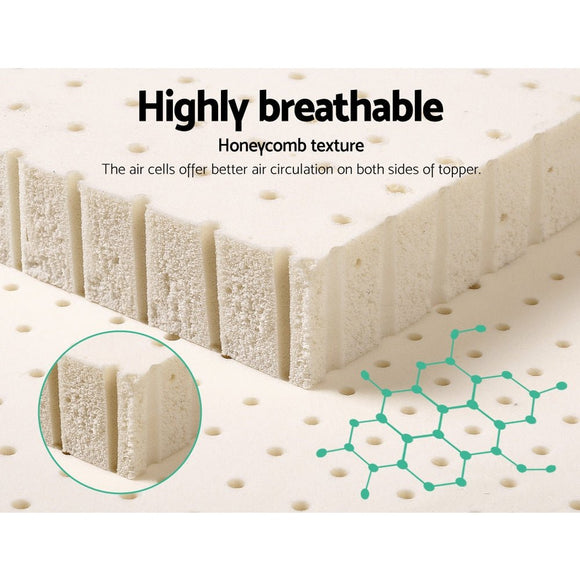 Giselle Bedding Latex Mattress Topper 7.5cm Queen - RnR Galore
