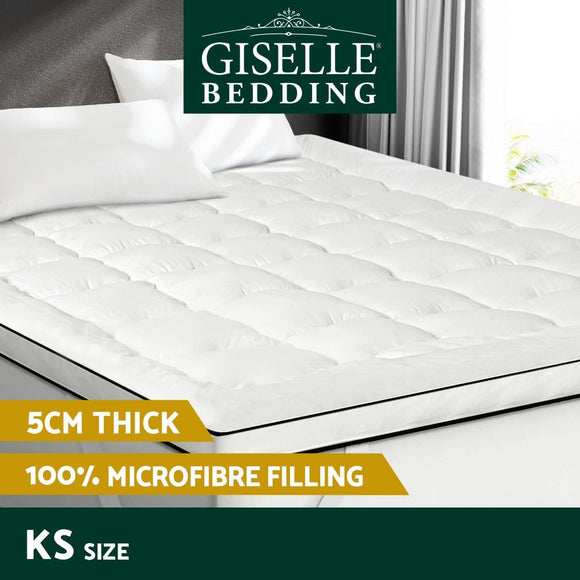 Giselle Bedding Mattress Topper Pillowtop - King Single - RnR Galore