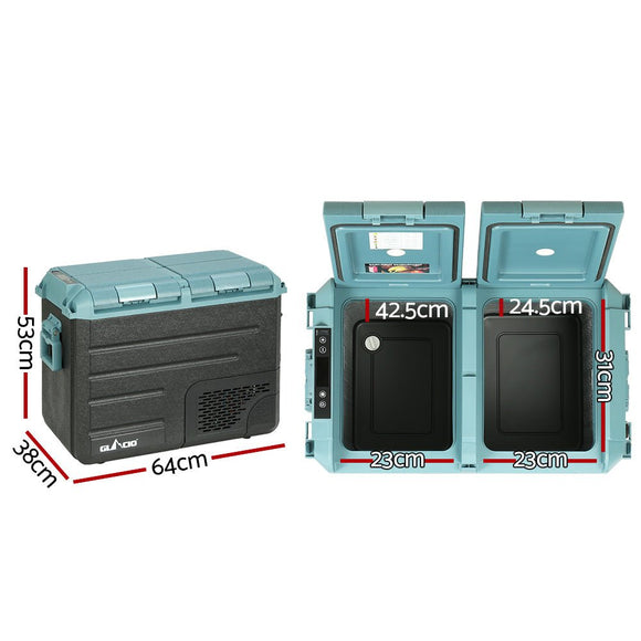 Glacio 50L Portable Fridge Freezer Cooler Camping 12V/24V/240V Caravan Car - RnR Galore
