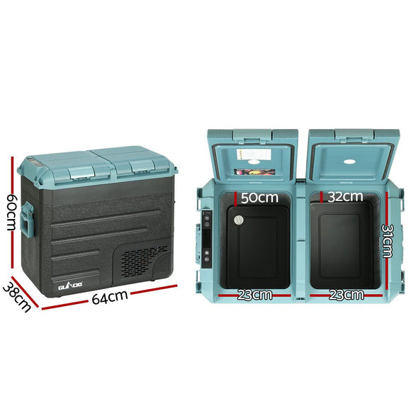 Glacio 60L Portable Fridge Freezer Cooler Camping 12V/24V/240V Caravan Car - RnR Galore