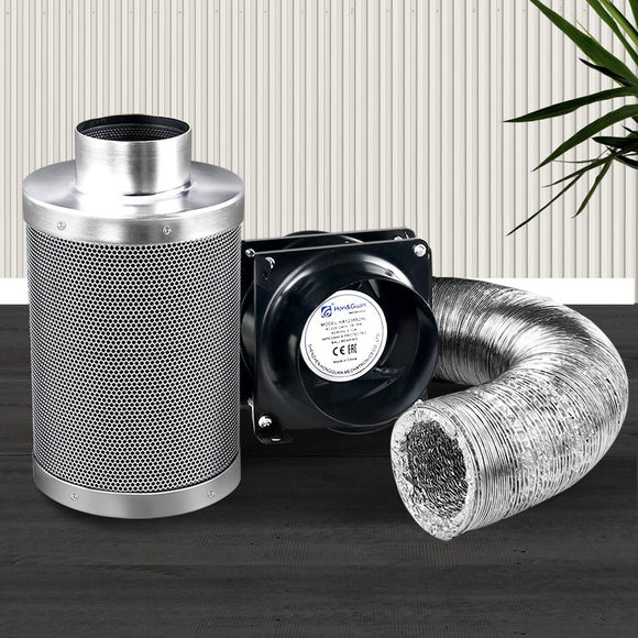 Green Fingers 4"Ventilation Kit Fan Hydroponics Grow Tent Kit Carbon Filter Duct,Green Fingers 4"Ventilation Kit Fan Hydroponics Grow Tent Kit Carbon Filter Duct - RnR Galore