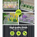 Green Fingers Garden Bed 80x49x74cm Greenhouse Planter Box Raised Galvanised Herb - RnR Galore