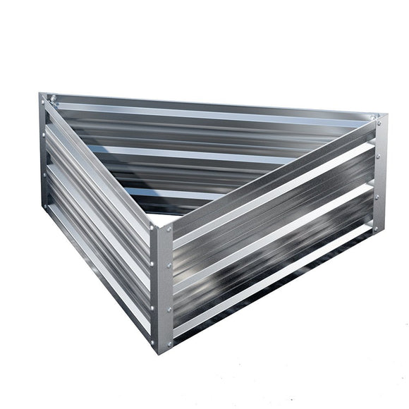 Green Fingers Garden Bed 86x86x30cm Planter Box Raised Container Galvanised Herb - RnR Galore