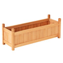 Green Fingers Garden Bed 90x30x33cm Wooden Planter Box Raised Container Growing - RnR Galore